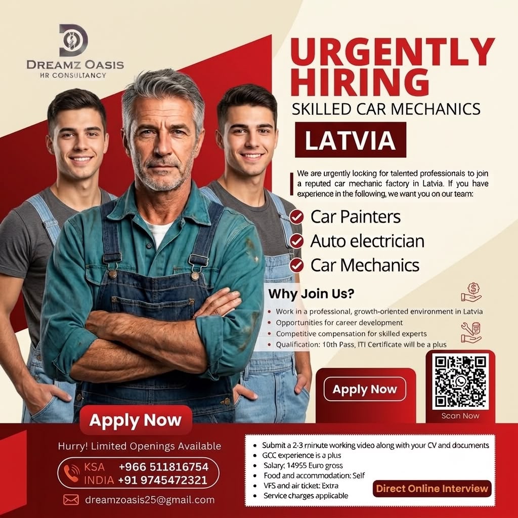 Urgently Hiring Skilled Car Mechanics &ndash; Latvia